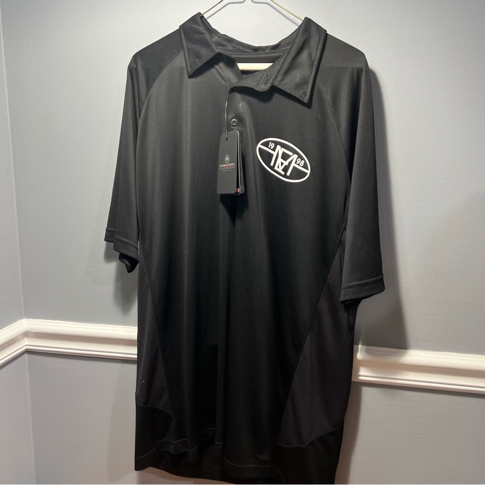 StormTech Black Polo Shirt Casual Cotton Blend